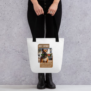 Hey Spike tote bag