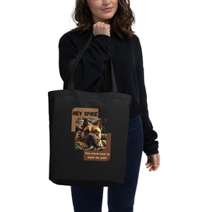 Tote Bag with Spike the bulldog laying on your lap easing you pain