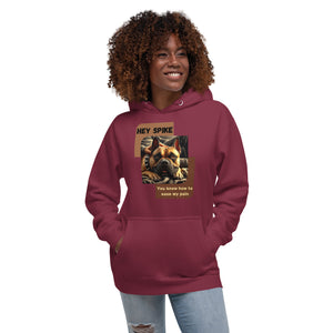 Spike the bulldog laying on your lap easing your pain hoodie